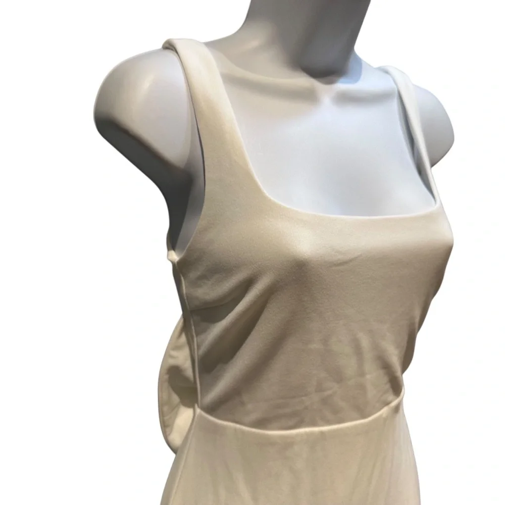 Lulus Loving Fate White Bow Square Neck Backless Maxi Dress Size XS NWT - Picture 10 of 16
